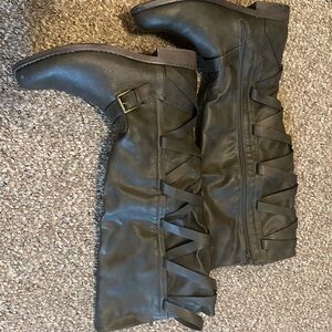 Women's Brown Vegan Leather Boots